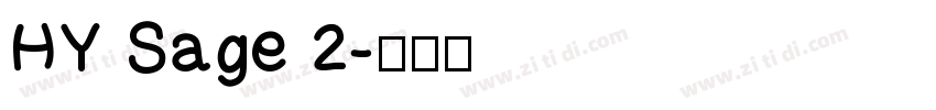 HY Sage 2字体转换